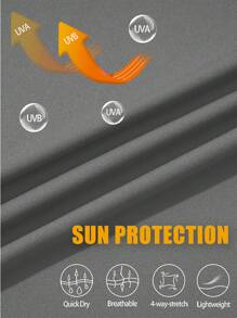 NASBING 男式連帽速乾運動T卹，長袖跑步運動衫和防曬衣