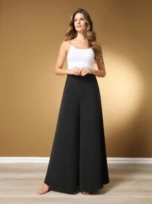 Women Pants - 黑色 - 查看 3