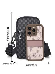 2024 Nouveau sac à bandoulière de mode mini-sac à monnaie pour téléphone et clés, en PU à double couche, petit sac de taille, sac de voyage pour étudiants. Sac à bandoulière d'été, sac à bandoulière style quadrillé et tartan classique rétro, accessoires essentiels pour la Saint-Valentin, le camping, l'hiver et la rentrée scolaire. Sac à épaule vintage pour hommes, fournitures scolaires, printemps