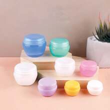 2Pcs/Set Plastic Colourful Mushroom Small Container Face Cream Jar Cosmetic Package Refillable Bottle Travel Sample Box, Portable Accessories Storage - Multicolor - View 6