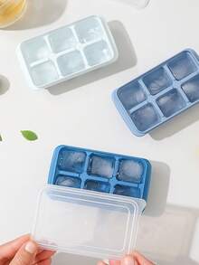 1入複合塑料冰塊盤，方形冰塊盤，適用於威士忌、雞尾酒及自製飲料，保持飲料冰涼，共6個冰塊