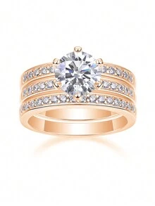1 Nhẫn Moissanite Nhẫn cưới nữ bạc 925, thích hợp cho tiệc, tiệc tùng, dịp chính thức, lễ hội, ngày lễ tình nhân, cầu hôn, đính hôn, quà cưới, quà tặng kỷ niệm, quà tặng sinh nhật, kèm giấy chứng nhận - 2 cara - Xem 17