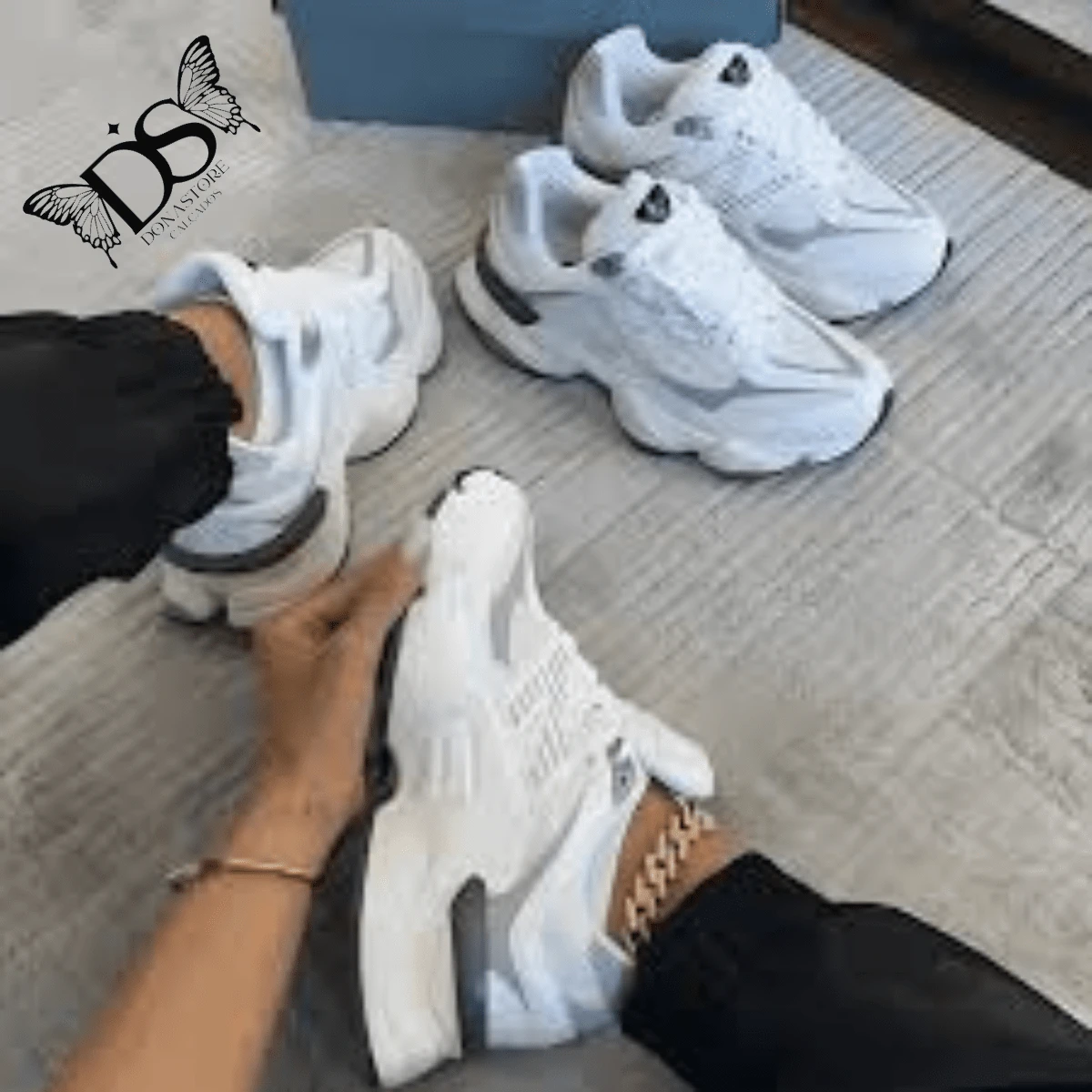 TENIS MASCULINO PARA PASSEIO E LAZER VALOR PROMOCÃO TOP.9060 - Branco - Visão 1