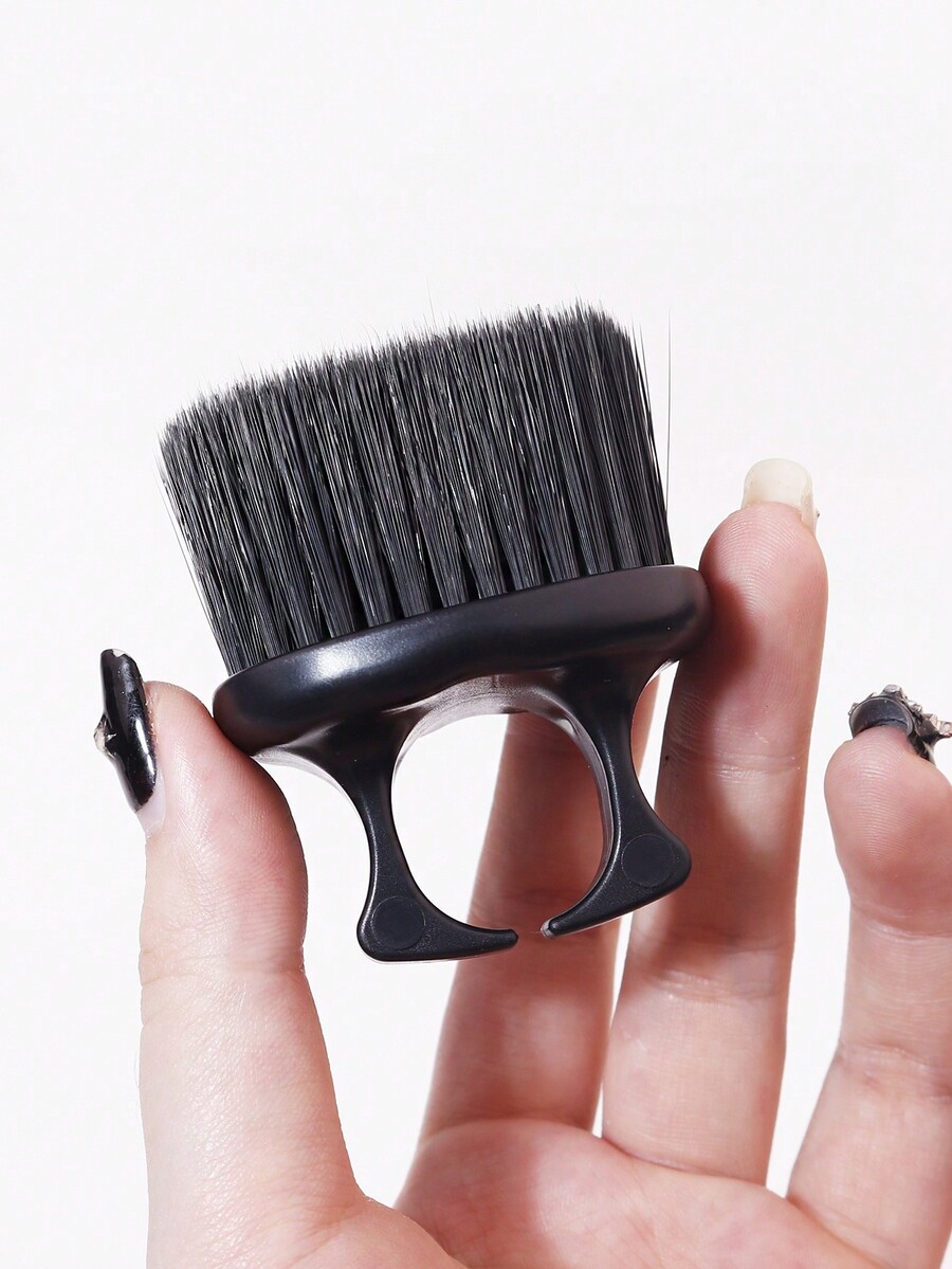 1pc Circular Handle Salon Tool Soft Brush, Used To Remove Hair On The