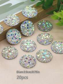 20入組金屬亮絲合成樹脂DIY縫紉裝飾 - 彩色 - 查看 12