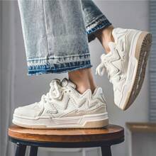 Men's Soft Sole Breathable Casual Sports Shoes Board Shoes - 白色 - 查看 9