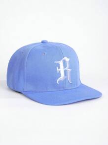 1pc Embroidered R Letter Baseball Cap With Adjustable Strap And Sun Protection Function For Outdoor Activities, Travel, Beach Vacation In Spring And Autumn, Suitable For Men In Y2k Style Street