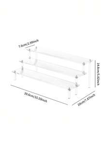 1 pièce Support d'affichage de modèle de voiture de bureau en acrylique transparent, étagère en acrylique transparent pour organiser les figurines, support d'affichage à étages pour poupées, vitrine d'organisation de décoration de bureau