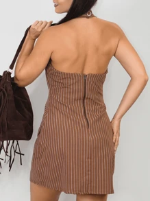 Women Dresses - Óxido marrón - Ver 2