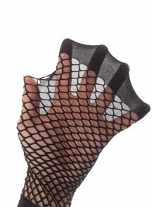 cookedcolor 5 Pairs Of Women's Spring/Summer Thin And Sexy Fishing Net Socks - Black - View 2