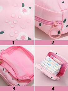 1pc Sanitary Pad Storage Bag, Portable Large Capacity, Minimalist Style, Waterproof, Used For Storing Sanitary Pads, Underwear Liners And Tampons, Valentine's Day Gift, Storage Bag, Cosmetics Bag, Coin Purse, Mini Bag Makeup Bag, Cosmetic Bag, Vacation Organizer, Large Capacity Makeup Organizer Makeup Case, For Lipstick, Brush, Skincare, Mobile Phone, Coin, Small Items, For Home, Gift, Vacation And Festival Halloween Christmas Multifunctional Use,Boho Vibes