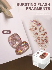 XEIJAYI 10 Colors 8g Holographic Reflective Nail Gel With Crushed Diamond Nail Gel Effect Suitable For Personal & Salon Use Nail Art Manicure DIY Salon Women Gift - 彩色 - 查看 11
