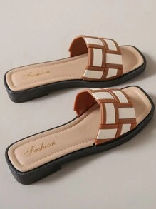 Women's New Fashion Simple & Elegant Casual Lightweight Soft-Soled Brown Sandals, Slip-Resistant, Antibacterial, Breathable, Soft, Open-Toe Flat Sandals For Outdoor Activities, Travel, Vacation, Beach, Home Use