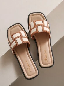 Women's New Fashion Simple & Elegant Casual Lightweight Soft-Soled Brown Sandals, Slip-Resistant, Antibacterial, Breathable, Soft, Open-Toe Flat Sandals For Outdoor Activities, Travel, Vacation, Beach, Home Use