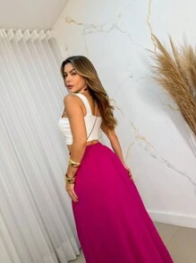 Women Skirts - Màu Hồng Tươi - Xem 3