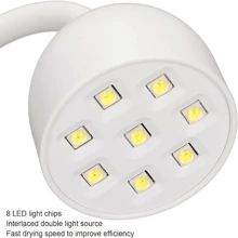 1 件 24W LED UV 指甲灯，迷你，带鹅颈管的快干灯，LED 指甲灯 365nm 405nm 360° 可旋转指甲固化灯 USB 充电（可选充电版和插入版） - 彩色 - 查看 6