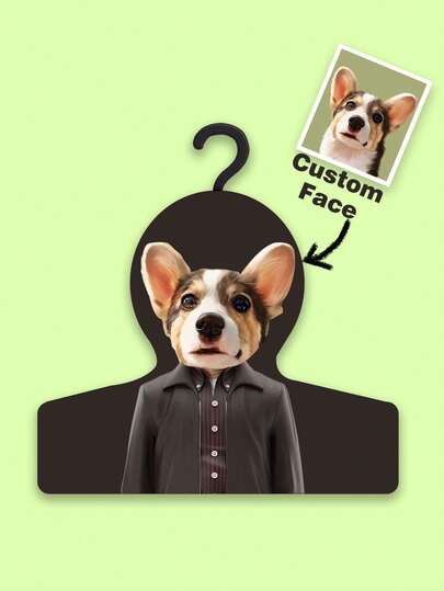 1pc Custom Face Photo Hanger, Custom Hanger With Face Picture, Custom Hanger, Personalized Face Hanger, Personalized Hanger, Funny Gift And Home Accessories, Ideal For Valentine's Day, Mother's Day, Father's Day, Birthdays, Graduation, Or Anniversaries, Wedding Gift, Best Gift For Mom, Dad, Wife, Husband, Girlfriend, Boyfriend, Friends, Besties, Colleagues, Coworkers, Gift For Him/Her