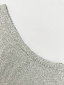 Sleeveless Casual Dress With Beach & Coconut Tree Print, Holiday Style - Light Grey - View 5