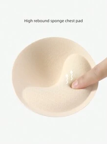 1對膚色乳膠胸墊，適合運動內衣和比基尼泳衣 - 杏色 - 查看 8