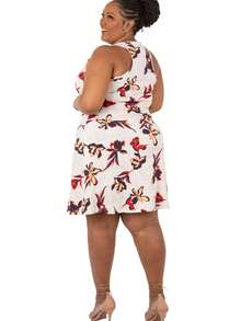 Plus Size Dresses - Pink - View 4