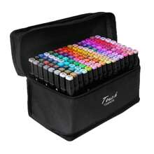 Marcadores Doble Punta Plumones Punta Pincel Kit 120 Colores - Multicolor - Ver 1