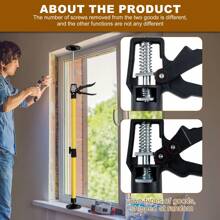 2Pcs Telescopic Support Rod Adjustable Length 3rd Hand Support System Heavy Duty Telescopic Quick Support Rod Non-Slip Third Hand Tool 40KG Capacity Telescopic Support Pole For Cabinet Drywall - Yellow - View 11