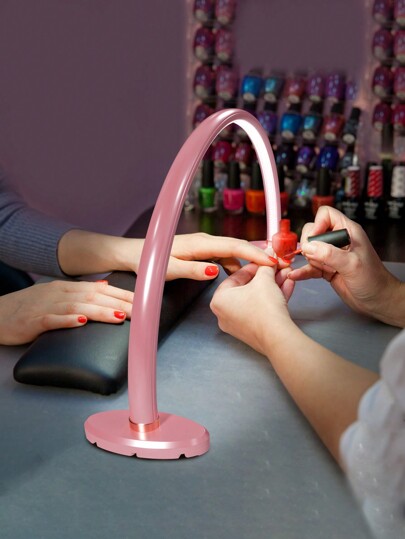 1 pieza Lámpara de uñas con forma de media luna para usar en escritorio, alimentado por USB, 3 temperaturas de color con atenuación continua, adecuado para el uso personal en arte de uñas, mesa de maquillaje, manualidades, mesa de estudio, mesita de noche