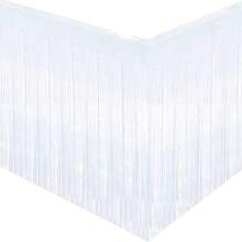 10Ft Metal Foil Tassel Banner, Metal Tassel Curtain Wall Hanging Background Tinsel Drapes Skirting Decor, Suitable For Decorating Parade Floats, Single Party, Weddings, Birthdays, Halloween, Easter Day, Party Decorations, Back To School Valentine Day