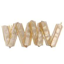10 Pieces Pull Bow Gift Wrapping Pull Bow Ribbon, Pull Bows For Christmas Wedding Baskets Valentine's Day, Bows Multicolor Ribbon Bow For Gift Wrapping (Gold) - 10 - View 3