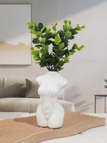 1入創意人形花瓶，純色INS風格現代簡約客廳裝飾，餐廳、臥室、書房、酒櫃裝飾物品，簡約主義藝術花瓶，餐桌中心裝飾花瓶 - 彩色 - 查看 3