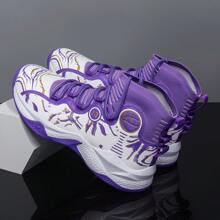 Modelo de Primavera e Verão 2024, Tênis esportivos casuais masculinos para corrida, basquete e salto, com sola de borracha antiderrapante, resistente ao desgaste e a ruídos, alta elasticidade, absorção de choque, sola em formato de pipoca, em dois tons com materiais de couro sintético e respiráveis, estilo completo com ajuste semelhante a meias