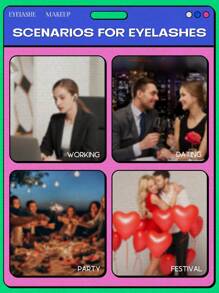 GROINNEYA 猫眼睫毛 5 对透明带状假睫毛狐狸眼睫毛仿貂睫毛自然睫毛睫毛延长化妆（YX04）条状睫毛，睫毛，睫毛，假睫毛