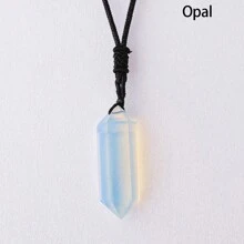 1pc Natural Crystal Two Point Pendant Exquisite Fashion Promotes Relaxation Clarity Accessory Colors Available Perfect Gift Idea - Crystal Two Point Pendant - View 21