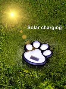 4pcs Solar Powered Cat Paw Lights, Outdoor Solar Lawn Lights, Solar Garden Stake Lights, LED Buried Landscape Lights, Solar Decorative Garden Lights
