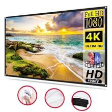 Pantalla de proyector portátil, cortina simple anti-luz, pantallas de proyección de 60/72/84/100/120/150 pulgadas para proyectores de hogar, exteriores y de oficina - múltiples tamaños - Ver 2