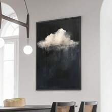 1 Stück rahmenloses gotisches abstraktes Wolken Retro-Kunst-Poster Leinwanddruck Vintage dunkles Moody Bauernhaus Akademie Bild für Wohnzimmer Wohnheim moderne Hausdekoration - Aprikosenfarben - Übersicht 3