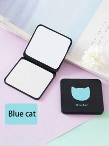 Gương trang điểm cầm tay, Gương vuông nhỏ gọn hai mặt gấp gọn kiểu công chúa, thích hợp làm quà tặng ngày lễ tình nhân - Nhiều màu - Xem 12