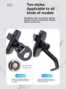 1pc Phone Holder For Electric Bicycle, Motorcycle, And Scooter Handlebar With Navigation Function - Multicolor - View 5