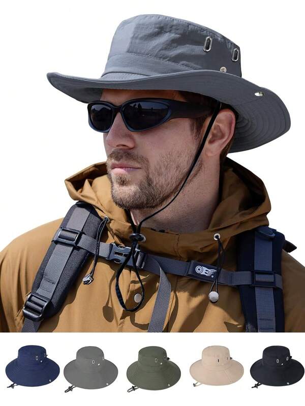 Outdoor Wide Brim Sun Protect Hat ,Fishing Hats Sun UPF 50+Protection Classic  Combat Army Style Bush Jungle Sun Cap For Fishing Hunting Camping