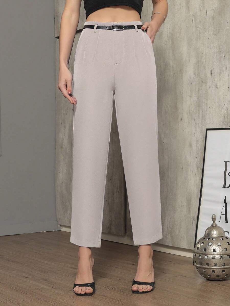 Women Pants - 米色 - 查看 1