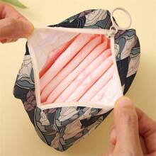 Borsa porta assorbenti con stampa a gatti, riutilizzabile, borsa igienica per assorbenti mestruali, organizer per il make-up, contenitore per trucchi, borsetta da viaggio, accessori da viaggio per le donne