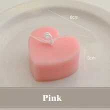 1入浪漫心形香薰蠟燭，完美用於婚禮小禮物、求婚、派對、家居裝飾等 - 彩色 - 查看 3