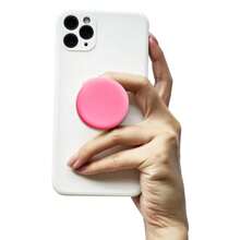 1入組可愛的柔軟圓形粉色硅膠手機支架，創意折疊設計，彈性舒展，可調節手機抓握支架，適用於智能手機、平板電腦和其他移動設備 - 彩色 - 查看 2