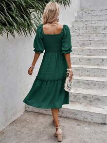 Women Midi Dresses - 墨綠色 - 查看 4