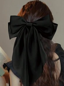 1 件大号丝滑柔软缎面蝴蝶结女士发夹，大号蝴蝶结发夹蝴蝶结发夹女士法式发饰万圣节爪夹发夹发夹 - 彩色 - 查看 7