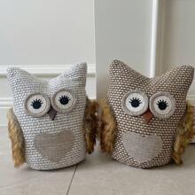 1pc Animal Shaped Door Stopper/Bookend With Mixed Color Knitted Wooly Pompom Decoration, Weighting About 1kg Best Gifts Birthday Graduation