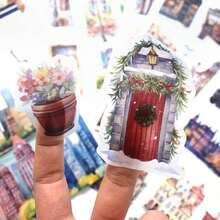 20Sheets City Building Style Aesthetic Sticker Book A5 Pre-Cut Matte PET Washi Stickers For Scrapbooking Journal Diary Decoration - City Party - View 5