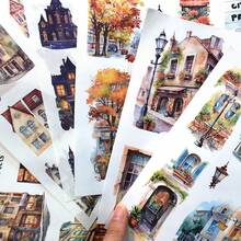 20Sheets City Building Style Aesthetic Sticker Book A5 Pre-Cut Matte PET Washi Stickers For Scrapbooking Journal Diary Decoration - City Party - View 8