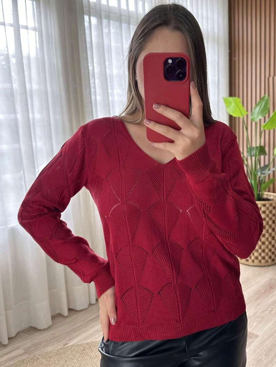 Women Sweaters - Đỏ - Xem 1