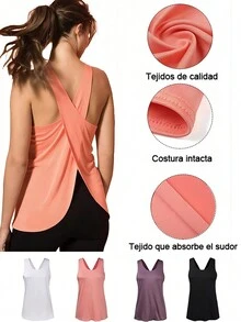 Women Tank Tops & Camis - 紫色 - 查看 8